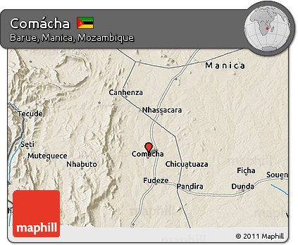 Shaded Relief 3D Map of Comácha