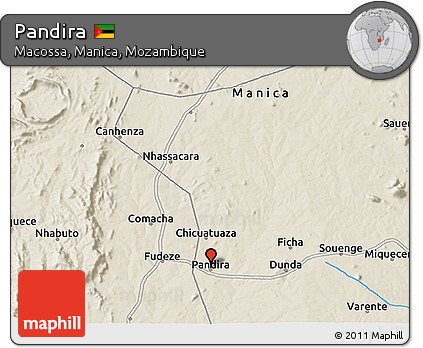 Shaded Relief 3D Map of Pandira
