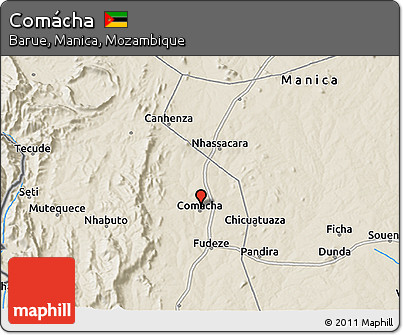 Shaded Relief 3D Map of Comácha