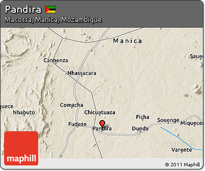 Shaded Relief 3D Map of Pandira