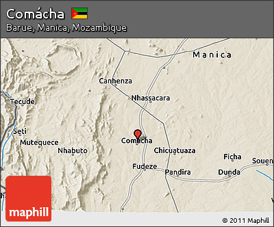 Shaded Relief 3D Map of Comácha