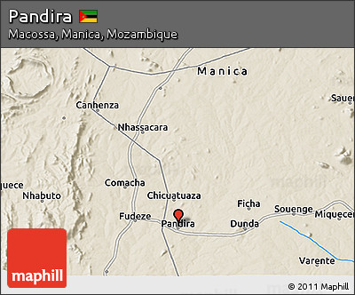 Shaded Relief 3D Map of Pandira