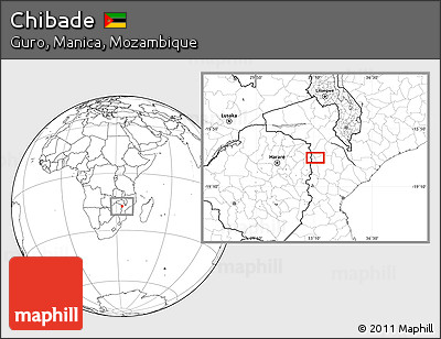 Blank Location Map of Chibade