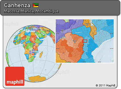 Political Location Map of Canhenza