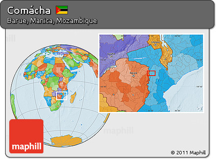 Political Location Map of Comácha