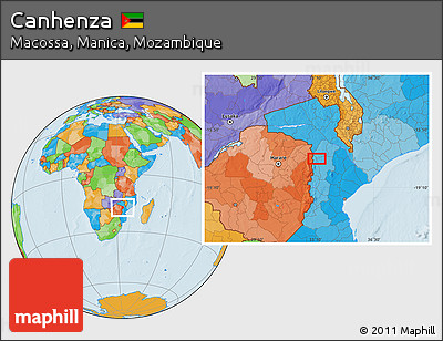 Political Location Map of Canhenza