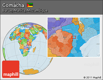 Political Location Map of Comácha