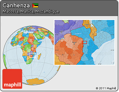 Political Location Map of Canhenza