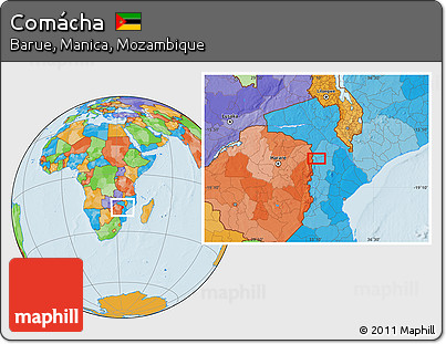 Political Location Map of Comácha