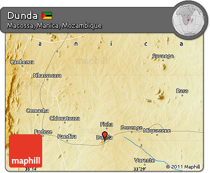 Physical Map of Dunda