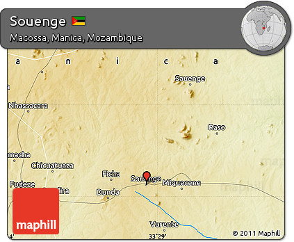 Physical Map of Souenge