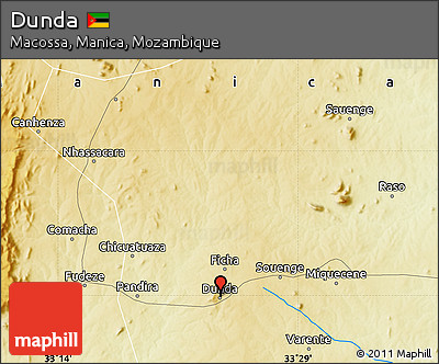Physical Map of Dunda