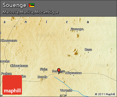 Physical Map of Souenge