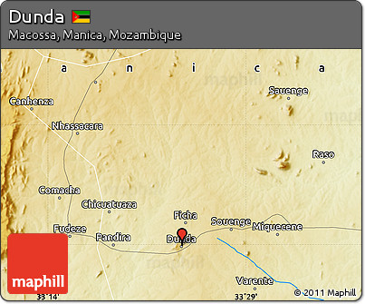 Physical Map of Dunda
