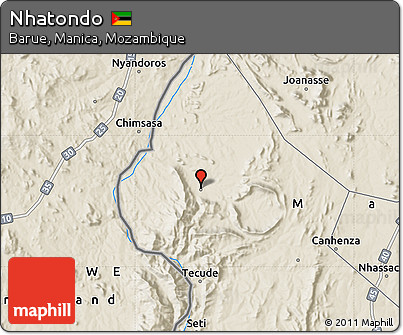 Shaded Relief Map of Nhatondo