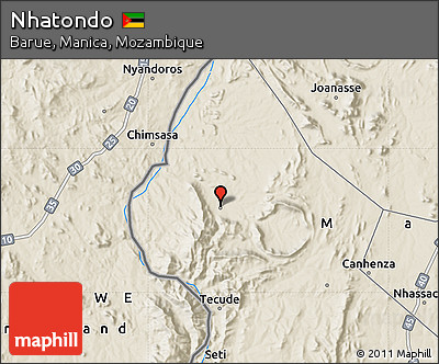 Shaded Relief Map of Nhatondo