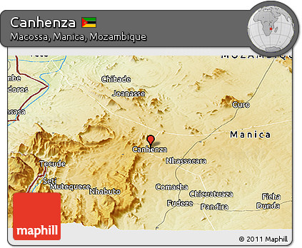 Physical Panoramic Map of Canhenza
