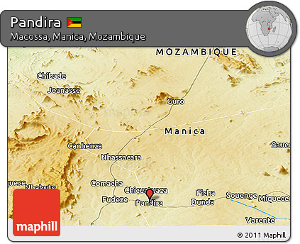 Physical Panoramic Map of Pandira