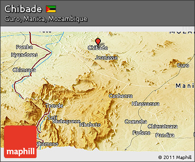 Physical Panoramic Map of Chibade