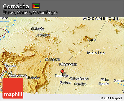 Physical Panoramic Map of Comácha