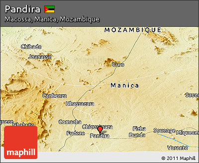 Physical Panoramic Map of Pandira