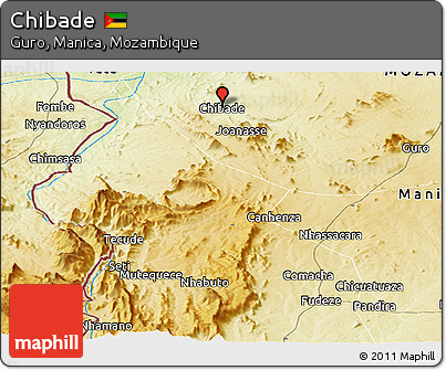 Physical Panoramic Map of Chibade