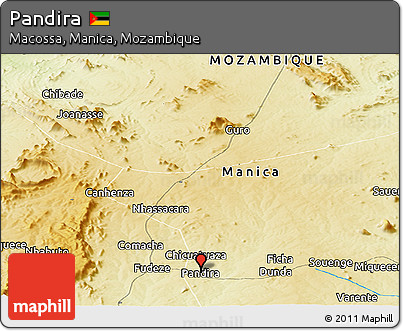 Physical Panoramic Map of Pandira
