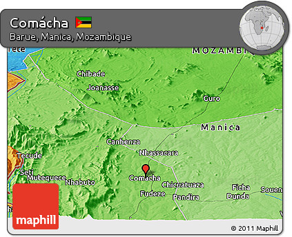 Political Panoramic Map of Comácha