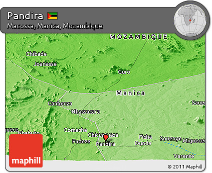 Political Panoramic Map of Pandira