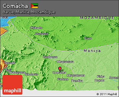 Political Panoramic Map of Comácha