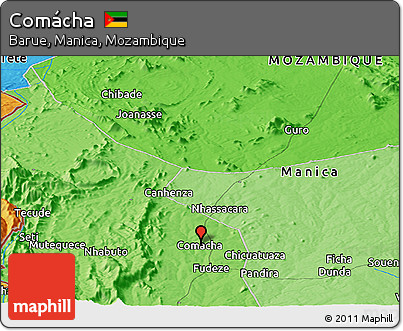 Political Panoramic Map of Comácha
