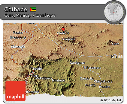Satellite Panoramic Map of Chibade