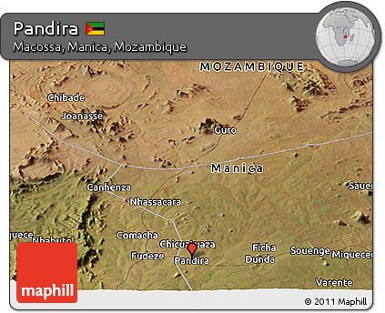 Satellite Panoramic Map of Pandira