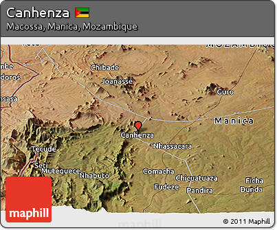 Satellite Panoramic Map of Canhenza