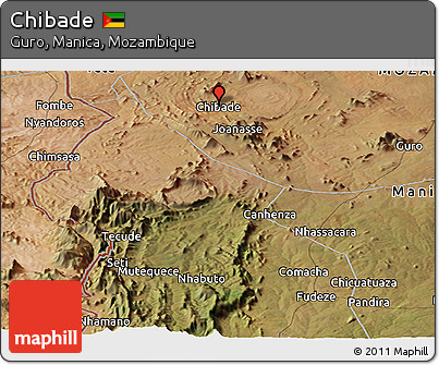 Satellite Panoramic Map of Chibade