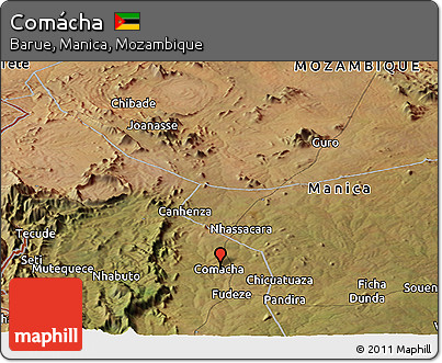 Satellite Panoramic Map of Comácha