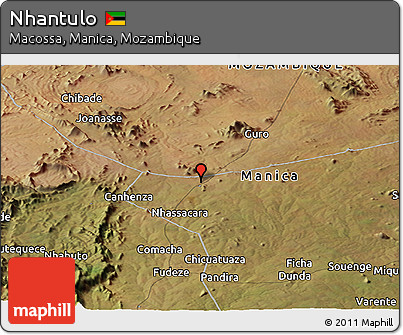Satellite Panoramic Map of Nhantulo