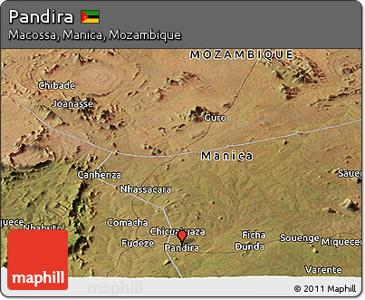 Satellite Panoramic Map of Pandira