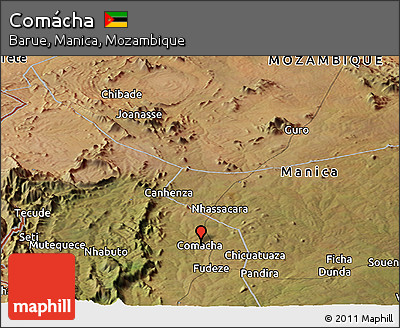 Satellite Panoramic Map of Comácha