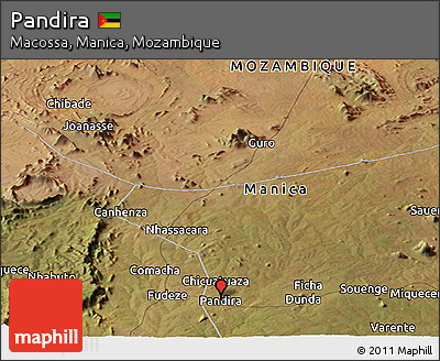 Satellite Panoramic Map of Pandira