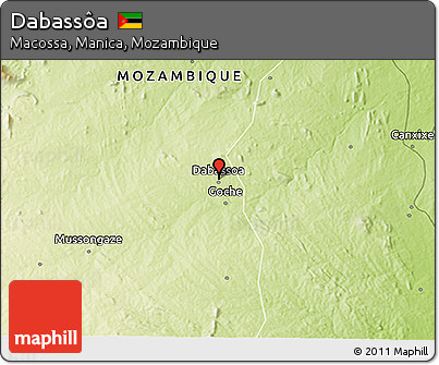 Physical 3D Map of Dabassôa