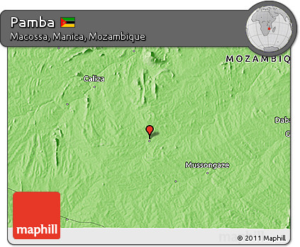 Political 3D Map of Pamba