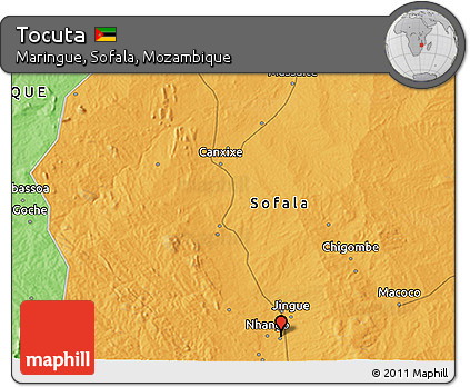 Political 3D Map of Tocuta