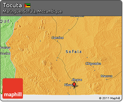 Political 3D Map of Tocuta