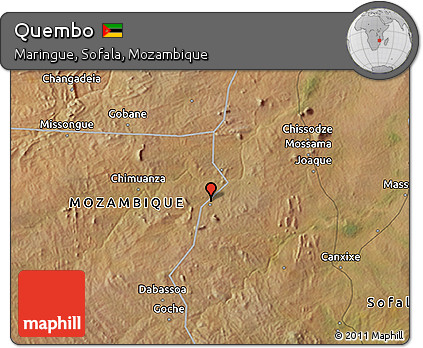Satellite 3D Map of Quembo