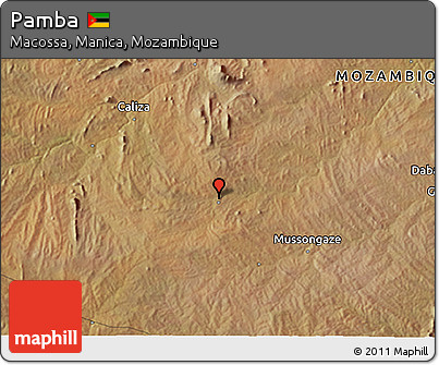 Satellite 3D Map of Pamba