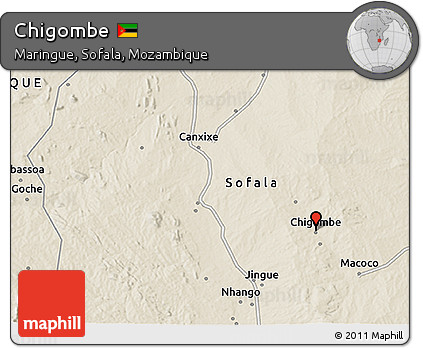 Shaded Relief 3D Map of Chigombe