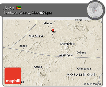 Shaded Relief 3D Map of Jaze