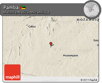 Shaded Relief 3D Map of Pamba