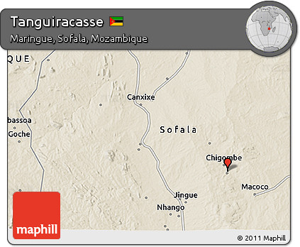 Shaded Relief 3D Map of Tanguiracasse